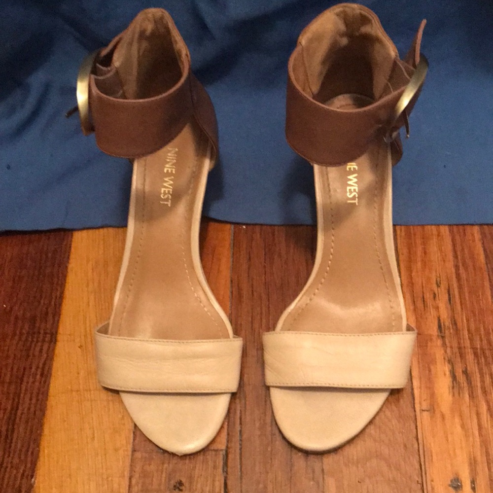 Nine West Ventana Ankle Strap Demi Wedge Sandals